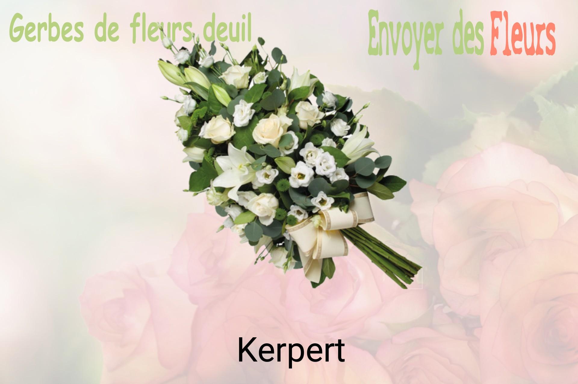 Gerbe de fleurs de deuil livrée à Kerpert